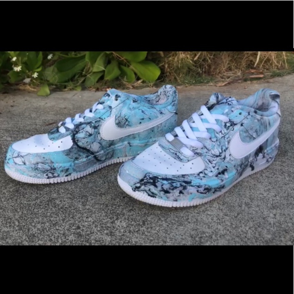 Hand hydro dipped Air Force ones